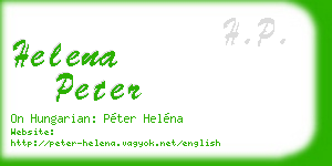 helena peter business card